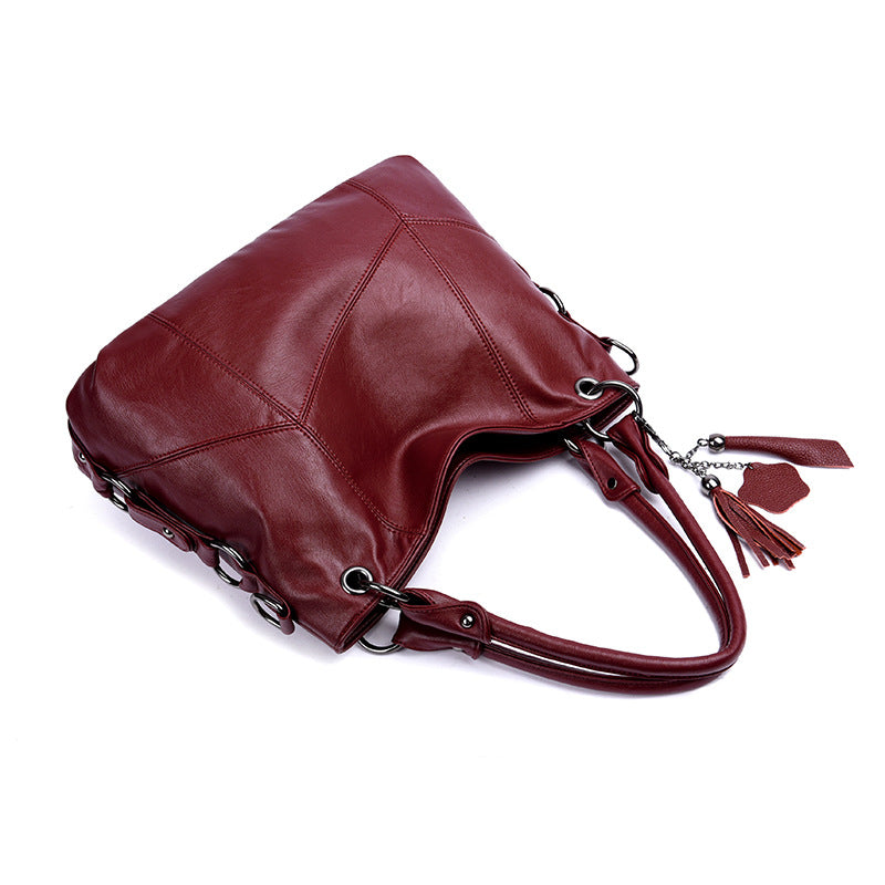 Women's Large Fashion Mom Fan Capacity Soft Shoulder Bags