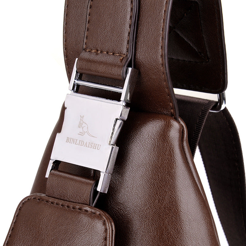 Men's Double Pull Large Capacity Fashion Twist Men's Chest Bags