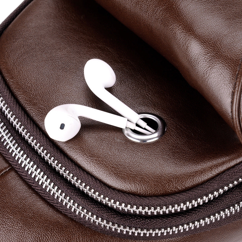 Men's Double Pull Large Capacity Fashion Twist Men's Chest Bags