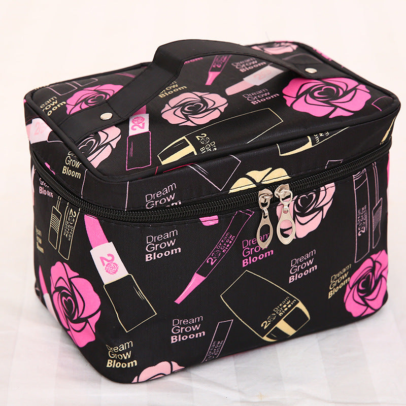 Capacity Satin Cartoon Storage Hand-held Make-up Cosmetic Bags