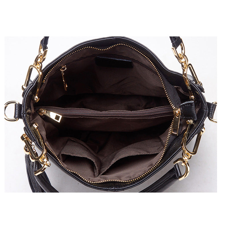 Women's Summer Street Fashion Leather Solid Crossbody Bags