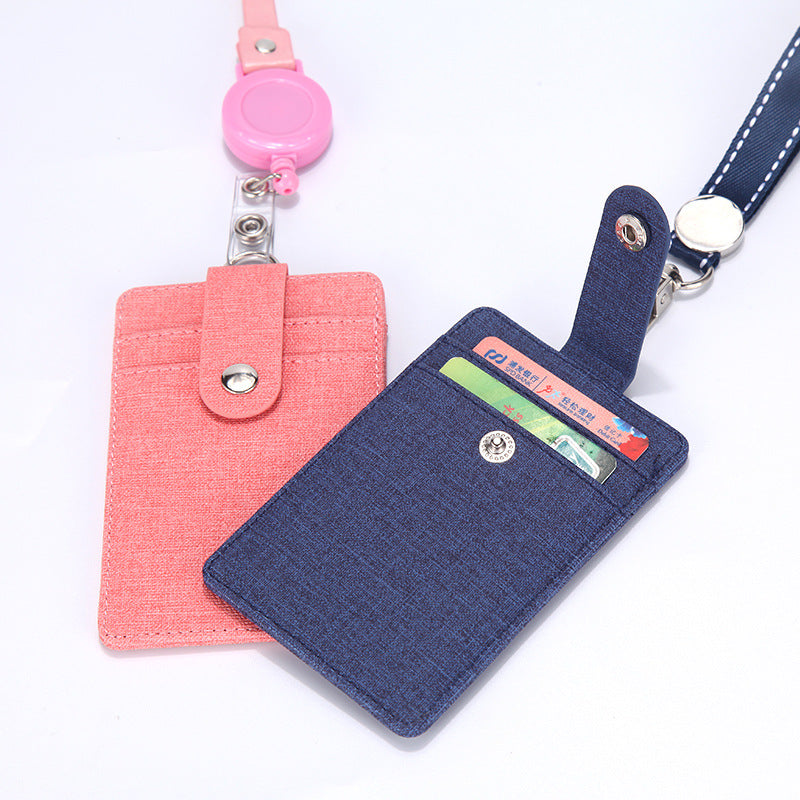 Work Name Tag Retractable Lanyard Access Card Holder