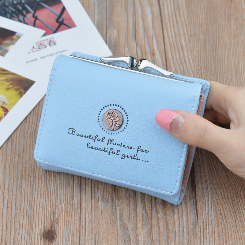 Women's Large Capacity Folding Soft Leather Fashion Coin Purses