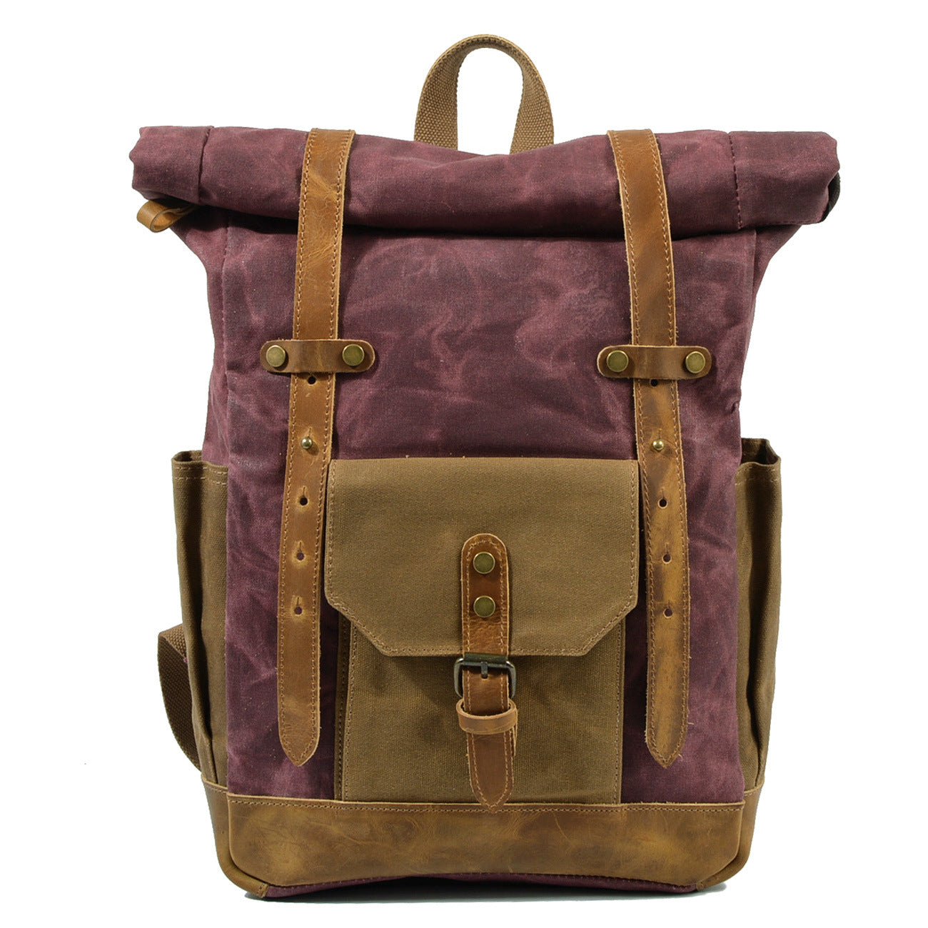 Women's & Men's Oil Wax Waterproof Canvas Computer Large Backpacks