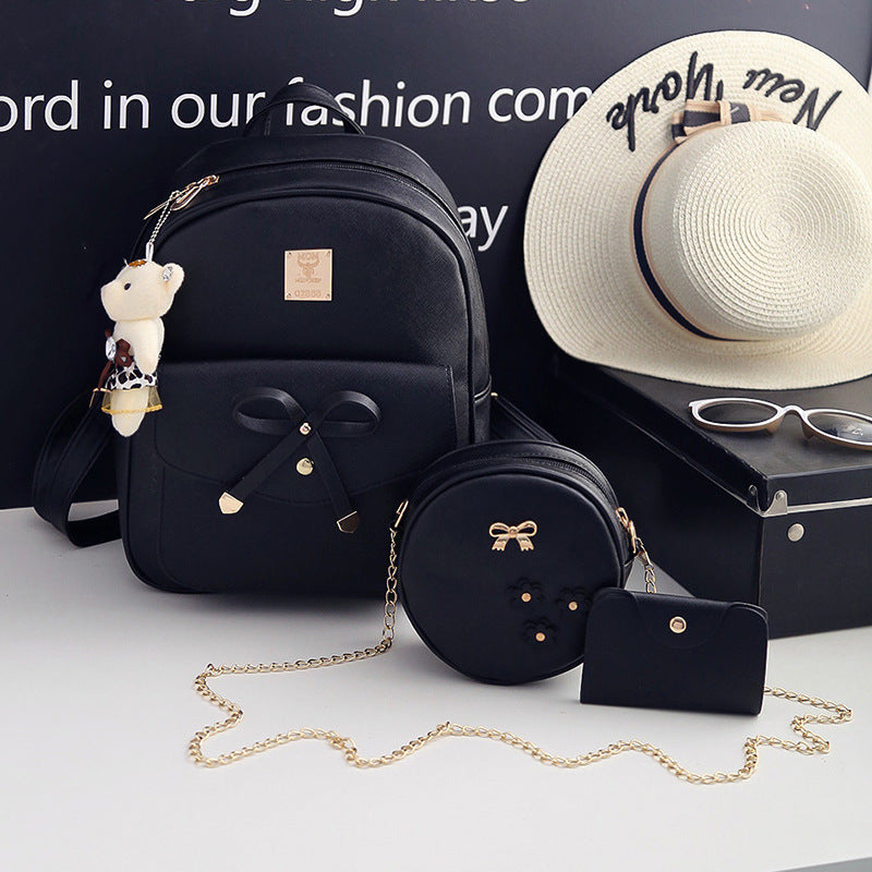 Women's Beautiful Bow Korean Style Three-piece Backpacks