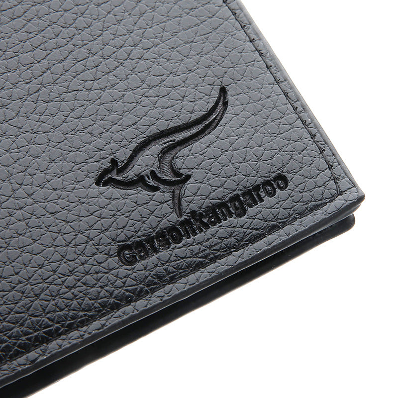 Men's Short Green Horizontal Imitation Leather Business Men's Wallets