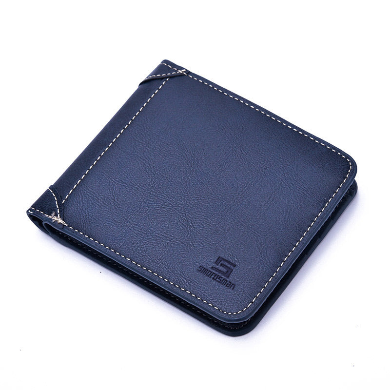 Men's Vintage Simplicity Green Tri Fold Short Card Holder
