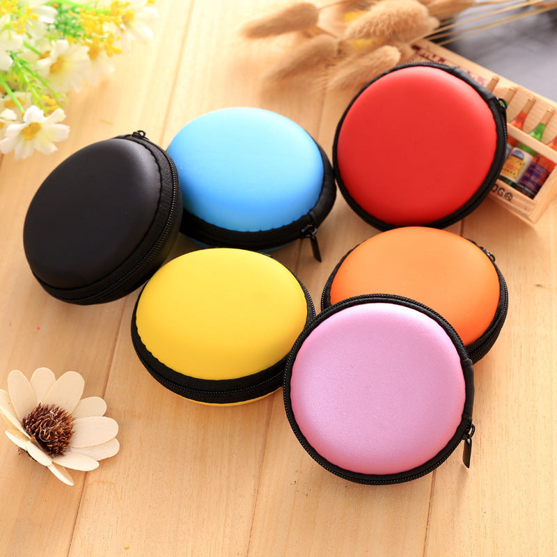 Glamorous Round Carry-on Headset Mini Ultra Coin Purses