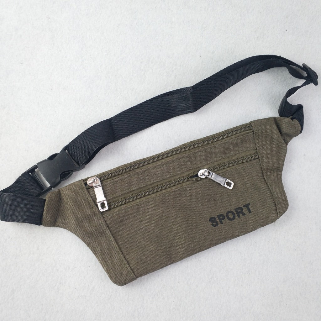 Men's Canvas Close-fitting Out Running Invisible Men's Waist Packs