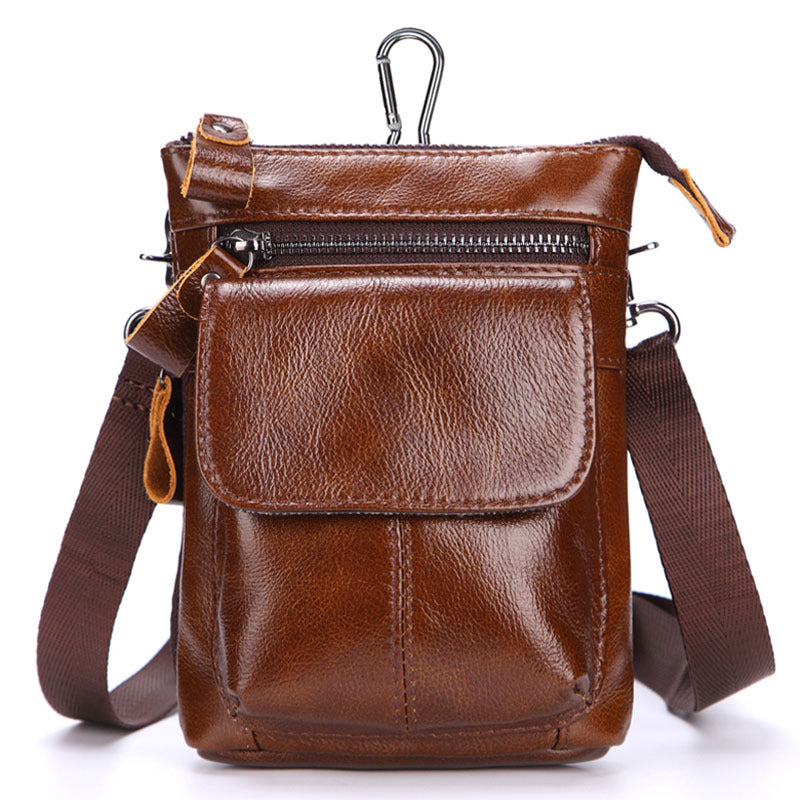 Men's Leisure Korean Style Leather First Layer Men's Waist Packs