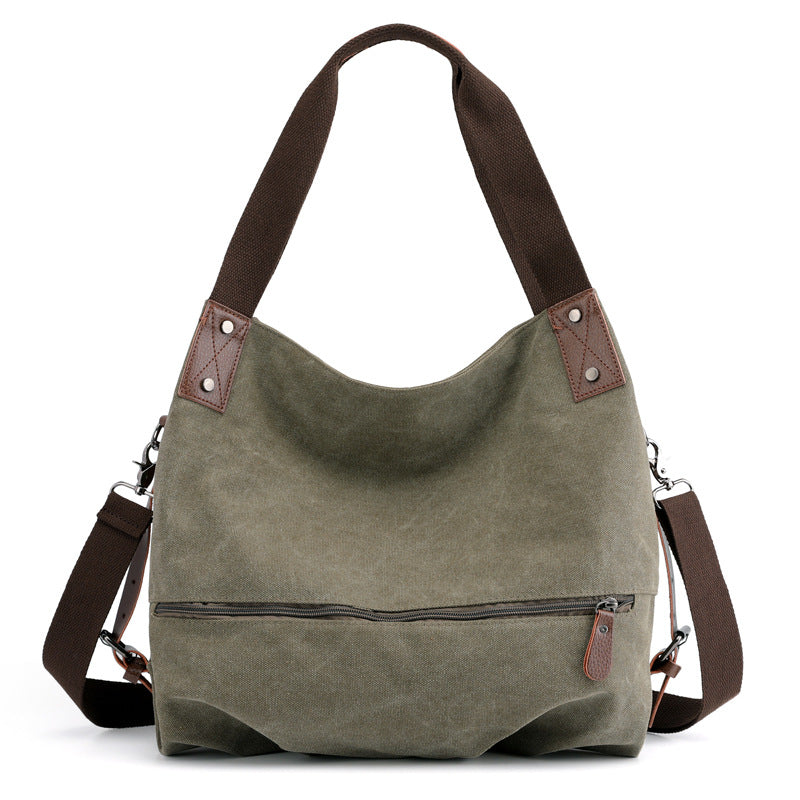 Graceful Women's Solid Color Fashion Canvas Crossbody Bags