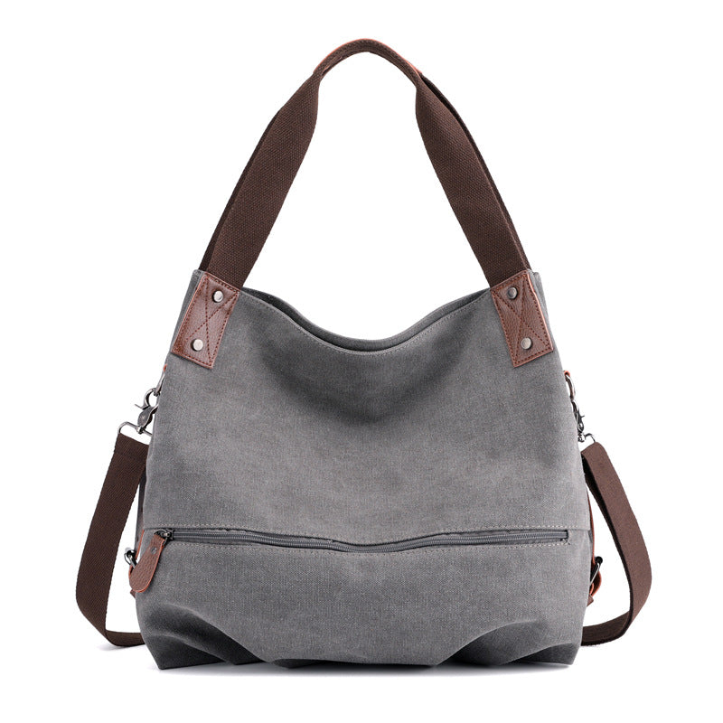 Graceful Women's Solid Color Fashion Canvas Crossbody Bags