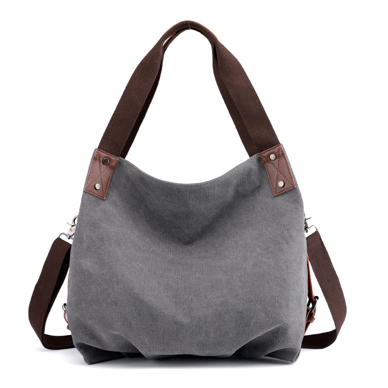 Graceful Women's Solid Color Fashion Canvas Crossbody Bags