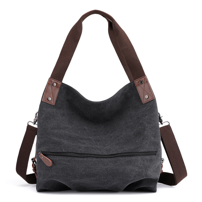 Graceful Women's Solid Color Fashion Canvas Crossbody Bags