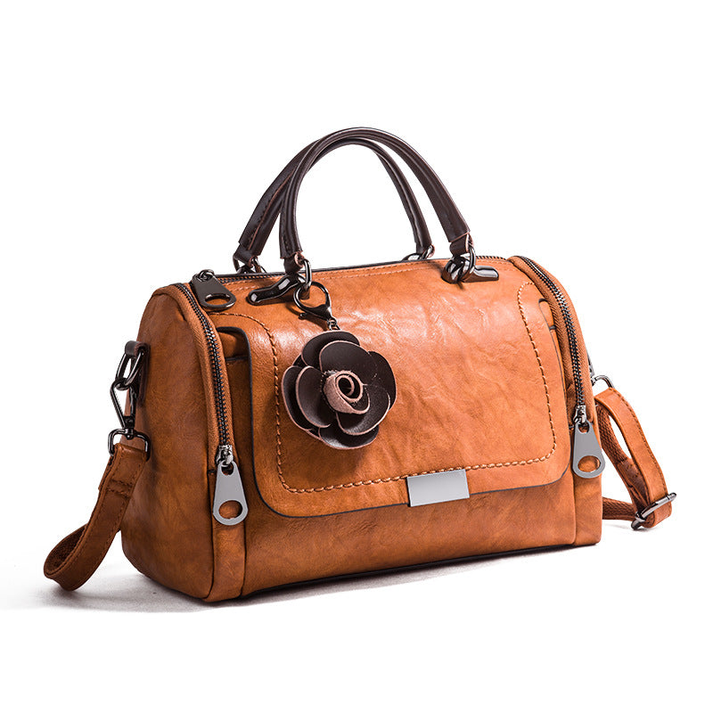 Women's Spring Korean Style Retro Boston Pillow Bags