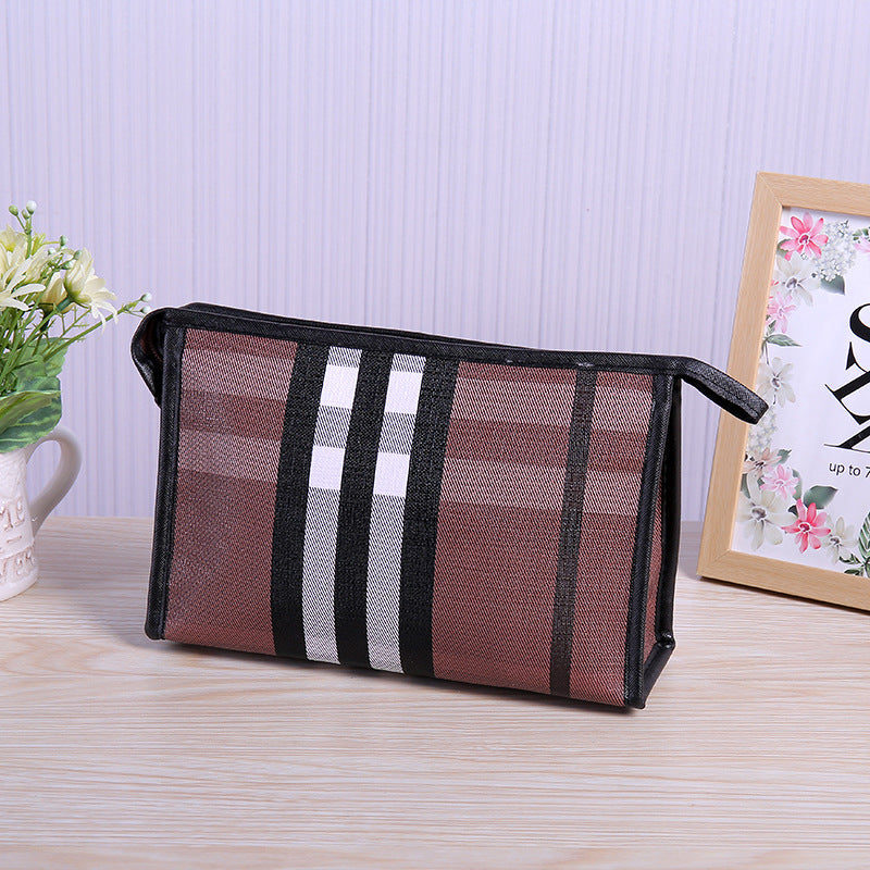 Plaid Storage Portable Hand Pocket Wash Makeup Bag
