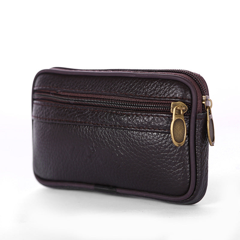 Men's Slouchy Waterproof Cell Cowhide Change Bags