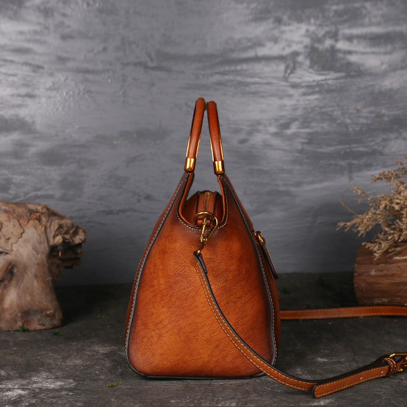 Women's Leather High-grade Niche Large Capacity National Handbags