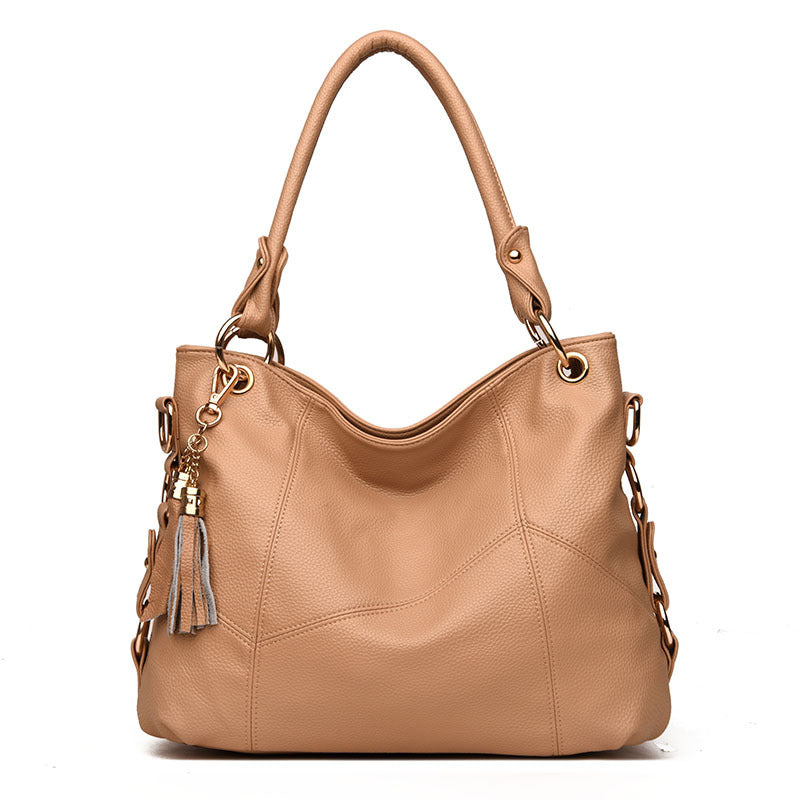 Women's Fashion Big Tassel Large Capacity Soft Shoulder Bags