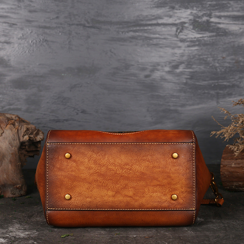 Women's Leather High-grade Niche Large Capacity National Handbags