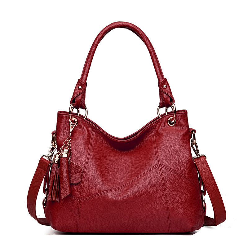 Women's Fashion Big Tassel Large Capacity Soft Shoulder Bags