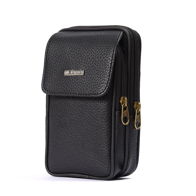 Glamorous Men's Leisure Leather Fashion Mobile Men's Waist Packs