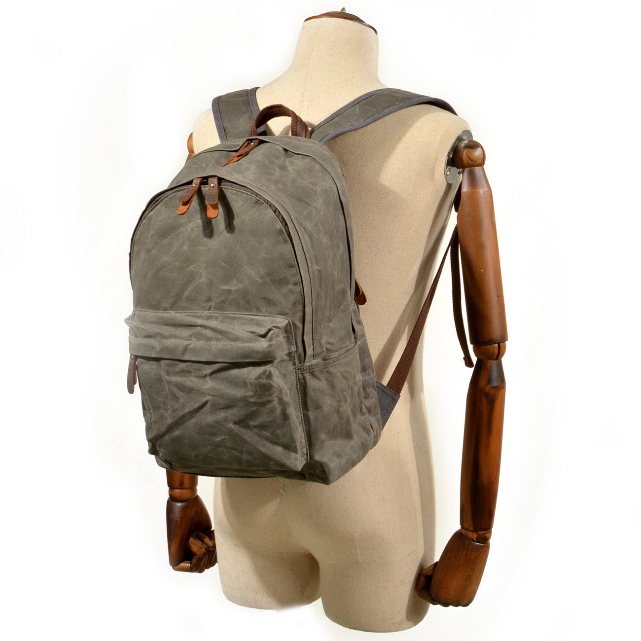Women's & Men's Cloth Oil Wax Canvas Retro Backpacks