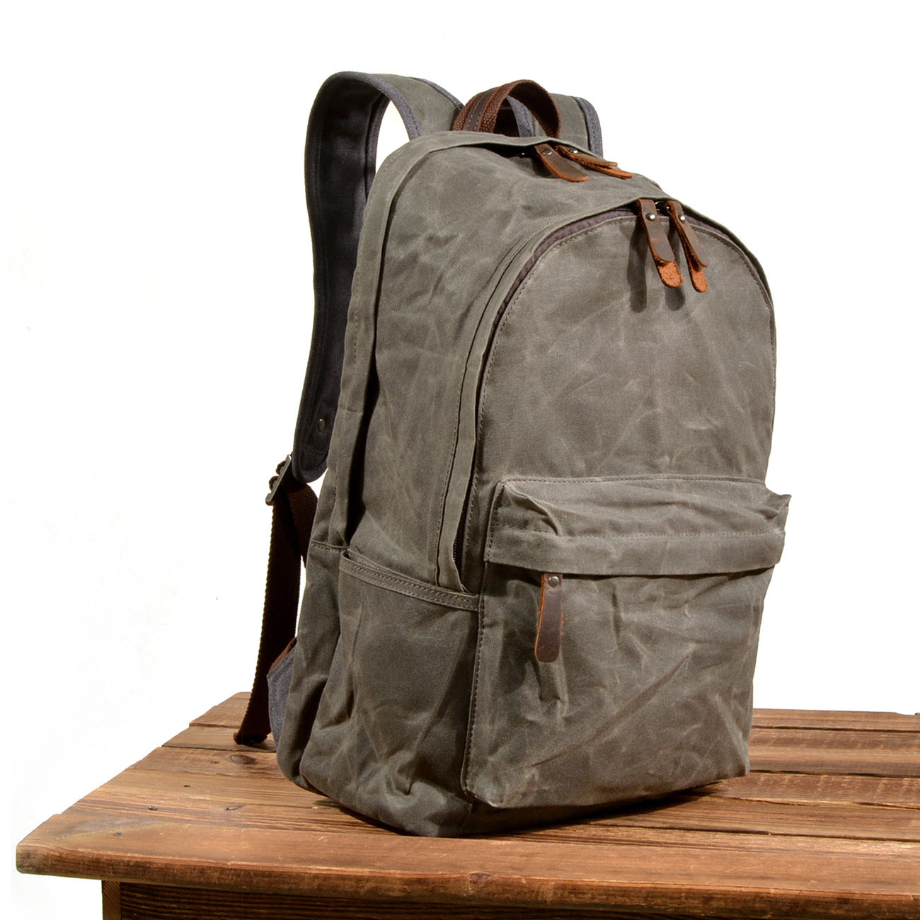 Women's & Men's Cloth Oil Wax Canvas Retro Backpacks