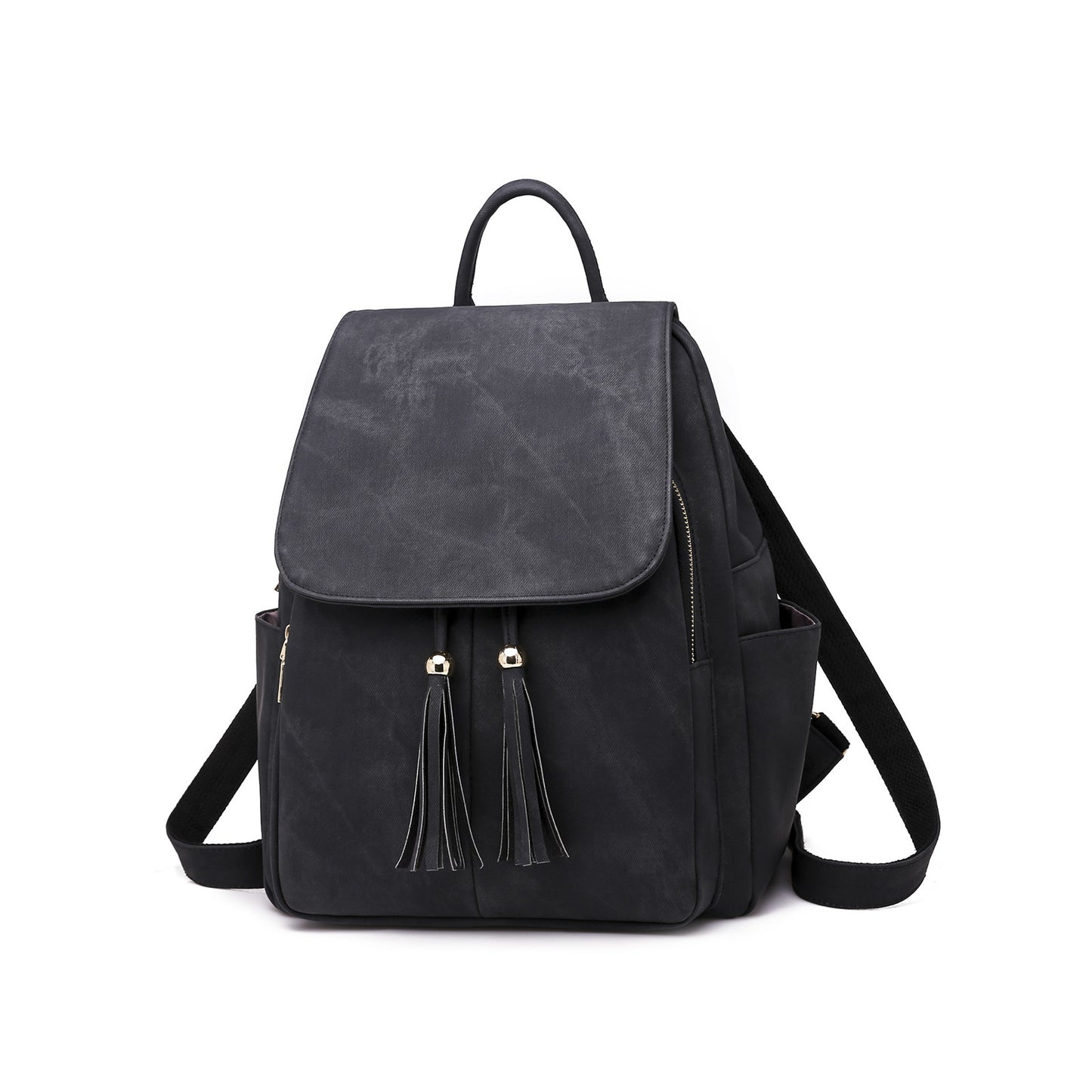 Women's Candy Color Large Capacity Trendy Tassel Backpacks