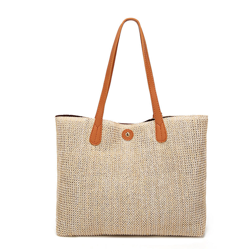 Women's Durable Stylish Beach Straw Simple Shoulder Bags