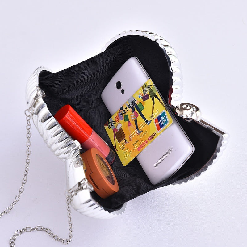 Fashion Chain Dinner Mirror Craft Acrylic Shoulder Bags
