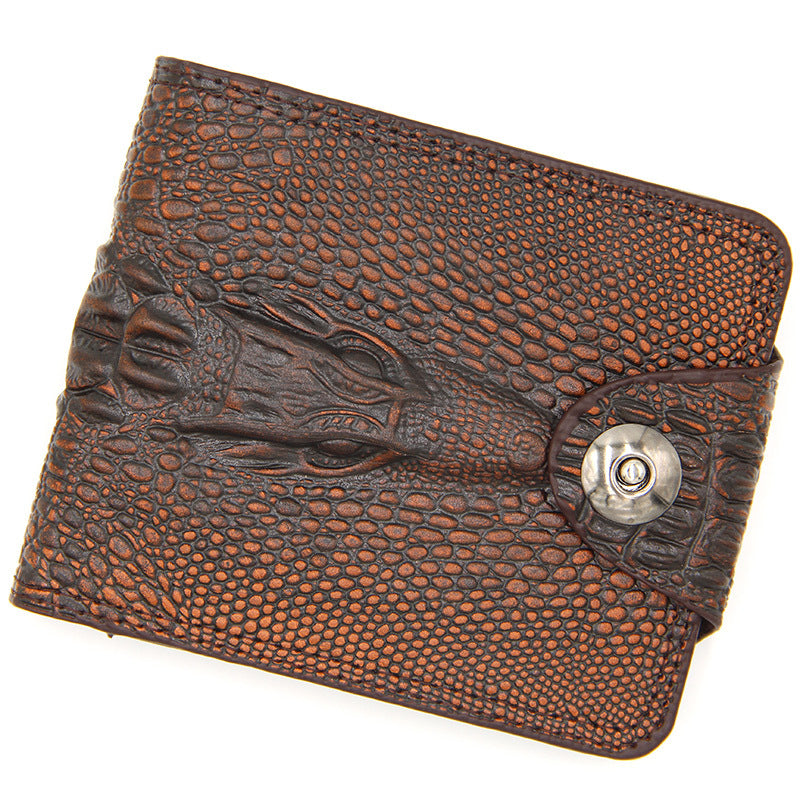 Men's Short Large Capacity Fashion Business Crocodile Pattern Men's Wallets