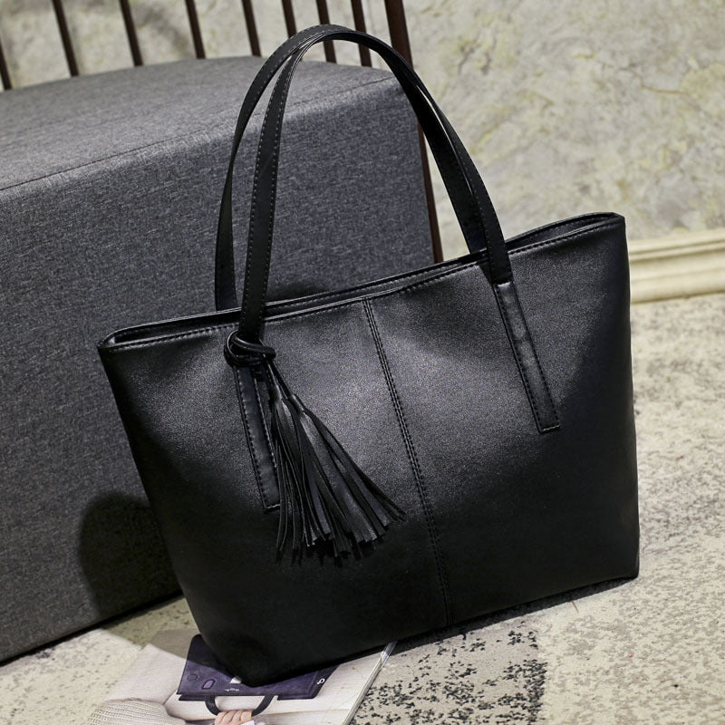 Women's Four Capacity Texture Korean Fashion Big Handbags