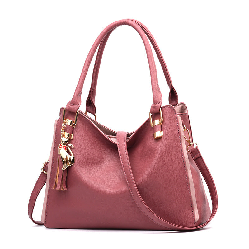 Women's Leather Mother Korean Fashion Simple Large Shoulder Bags