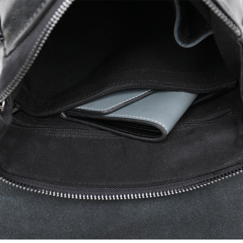 Women's Versatile Fashion Leather Oil Wax Backpacks