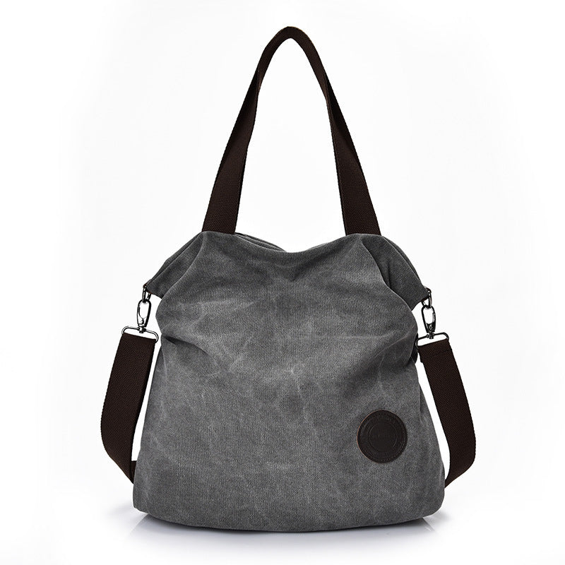 Women's Simple Artistic Canvas Portable Large Capacity Bags