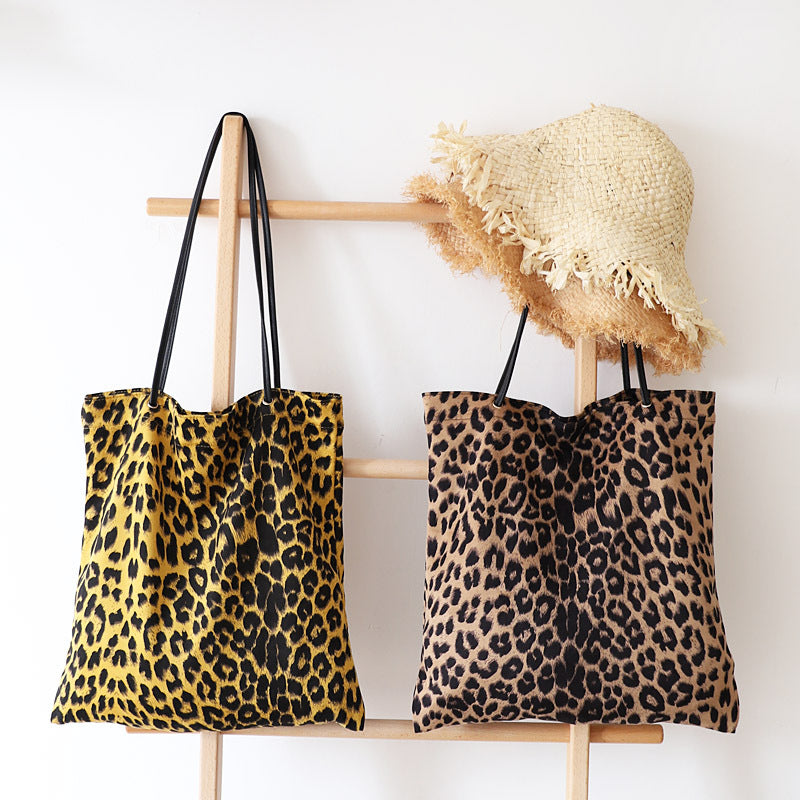 Style Retro Simple Fashionable Leopard Pattern Bags