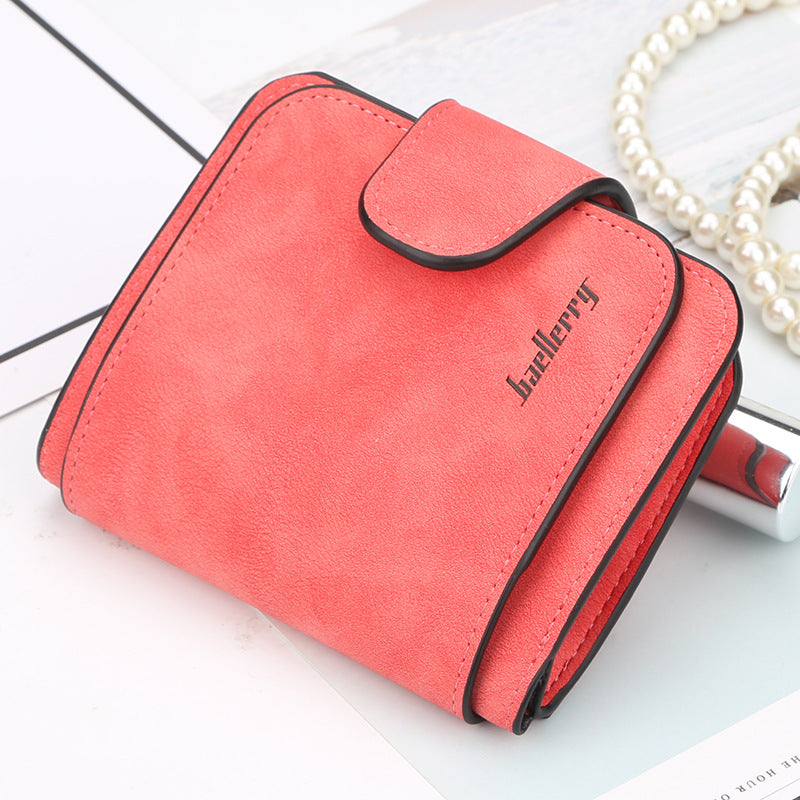 Women's Korean Matte Leather Cute Refreshing Ladies Wallets