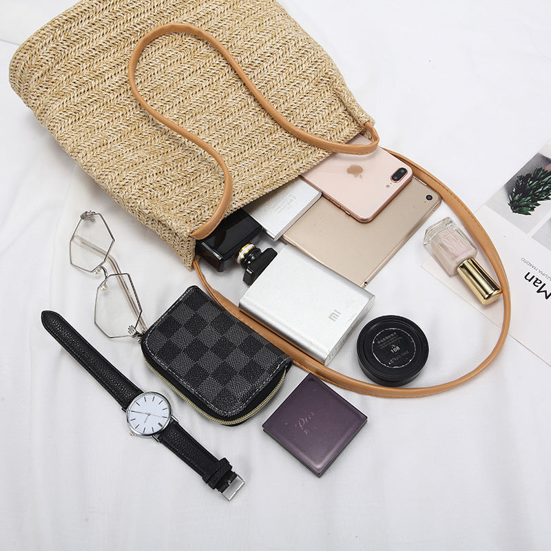 Women's Straw Summer Vacation Portable Beach Woven Bags