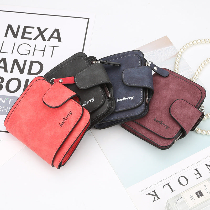 Women's Korean Matte Leather Cute Refreshing Ladies Wallets