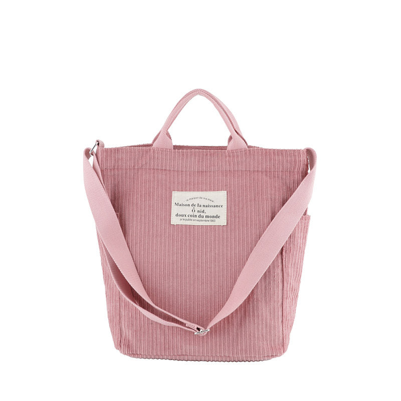 Corduroy Canvas Korean Style Artistic Simple Mori Crossbody Bags