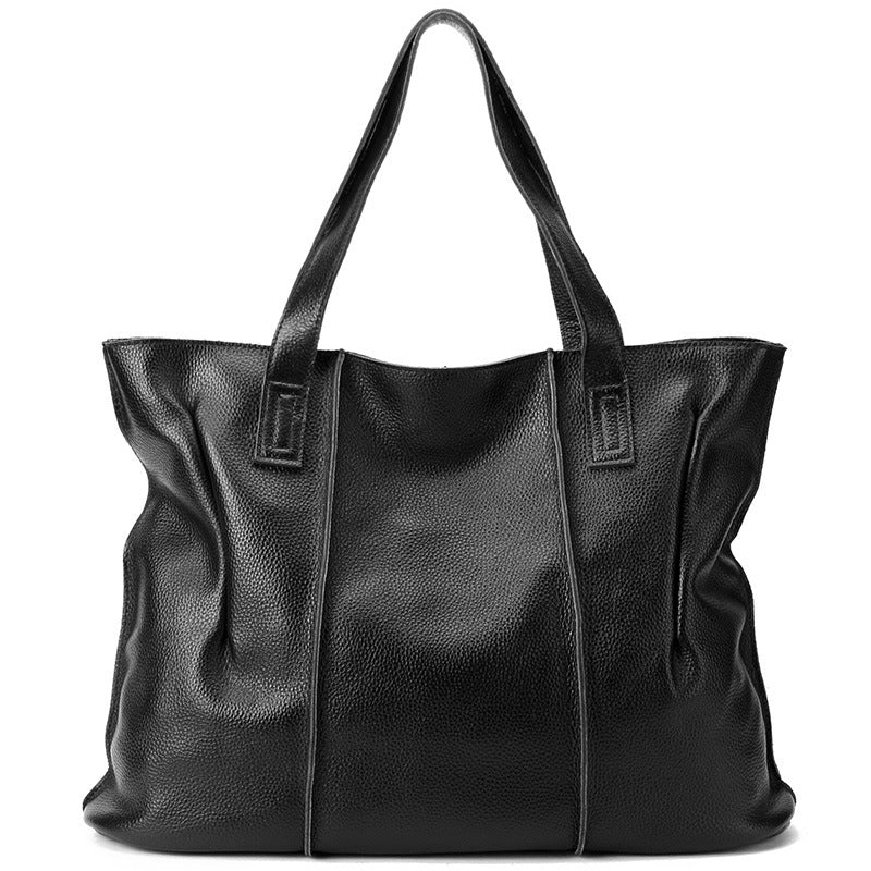 Women's Large Capacity Soft Leather Genuine Big Shoulder Bags