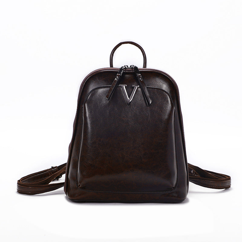 Women's Leather Fashion Classic Multifunctional College Style Bags