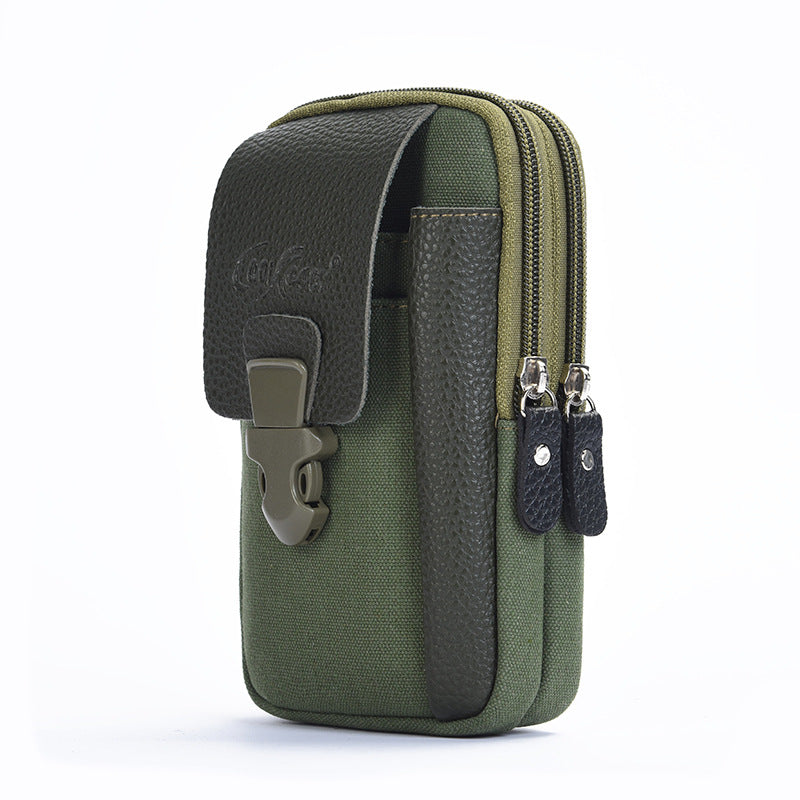 Popular Canvas Big Screen Mobile Business Men's Waist Packs