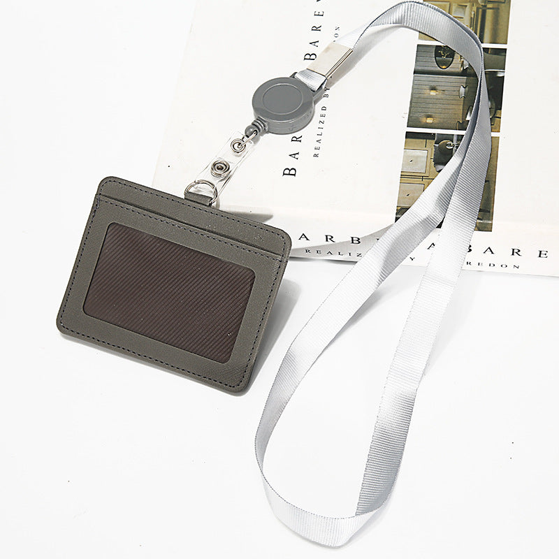 Leather Certificate Identity Name Tag Access Card Holder