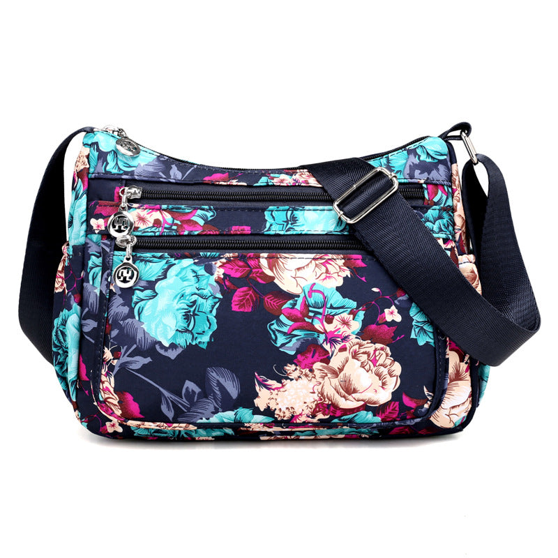 Stylish Women's Slouchy Printed Nylon Dumpling Crossbody Bags