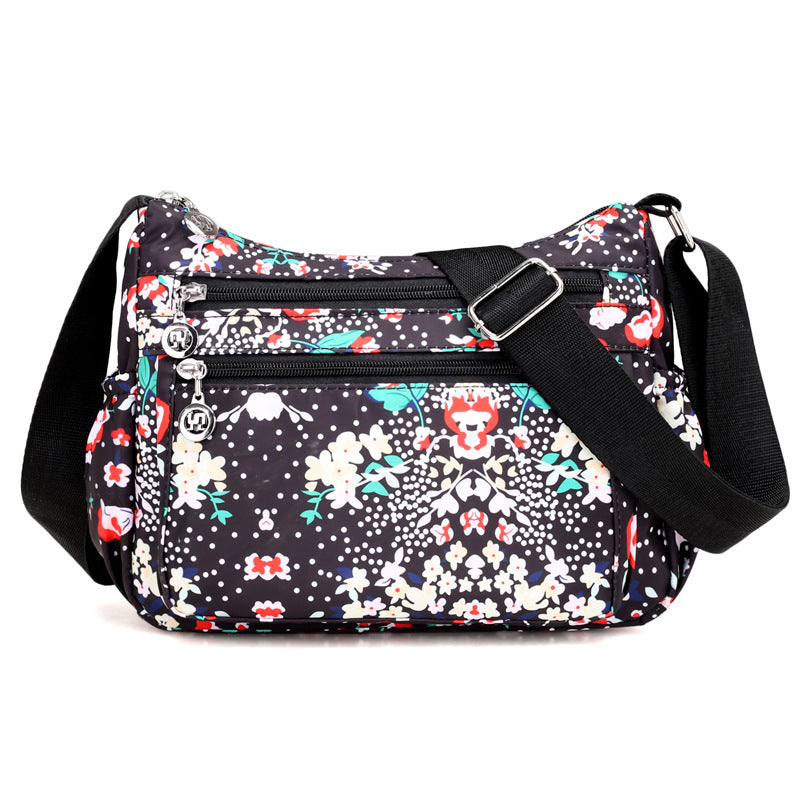 Stylish Women's Slouchy Printed Nylon Dumpling Crossbody Bags