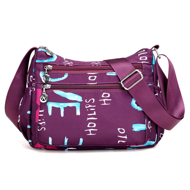 Stylish Women's Slouchy Printed Nylon Dumpling Crossbody Bags