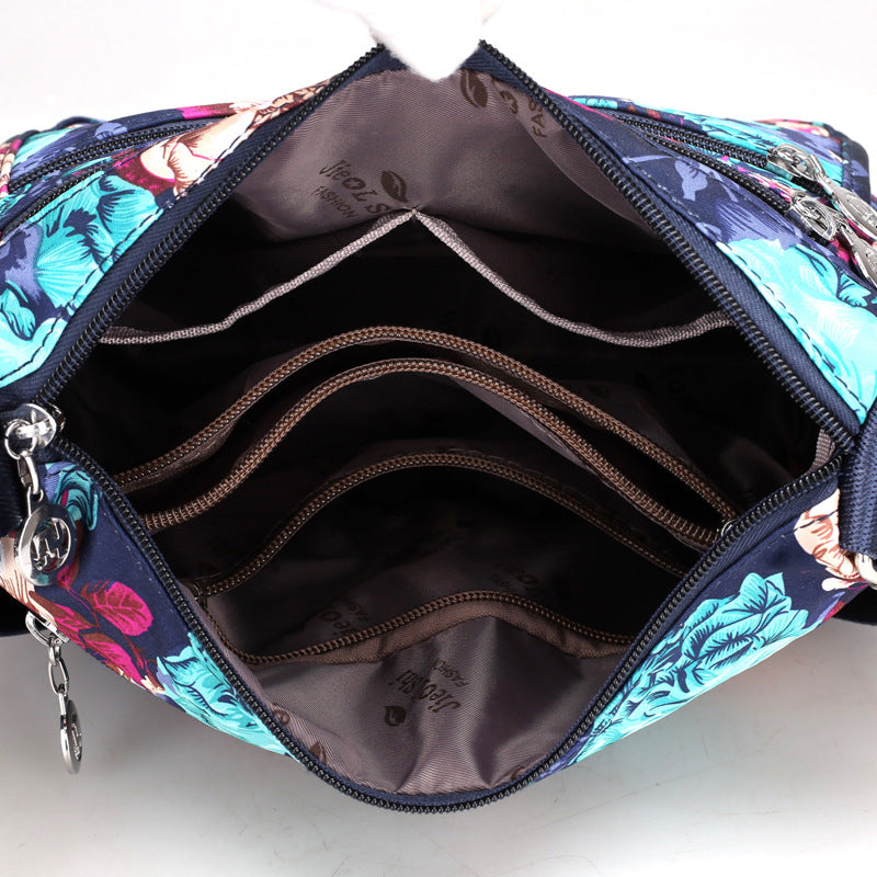 Stylish Women's Slouchy Printed Nylon Dumpling Crossbody Bags