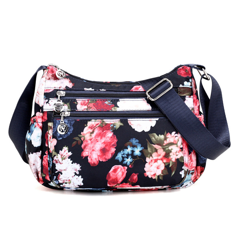 Stylish Women's Slouchy Printed Nylon Dumpling Crossbody Bags